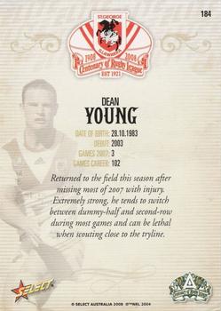 2008 NRL Centenary #184 Dean Young Back